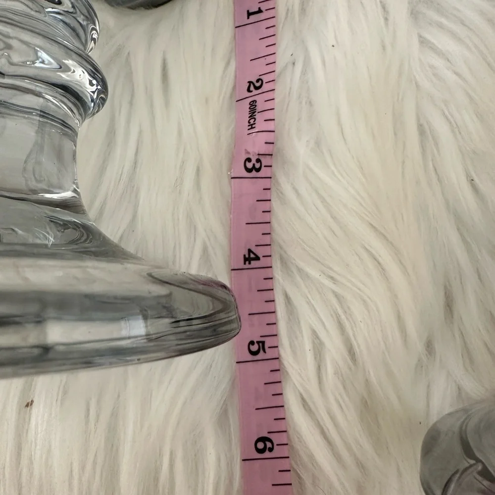 Elegant Glass Candle Holders - Set of 3